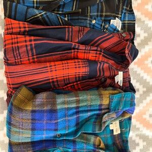 Old Navy Red and Blue Plaid Shirt